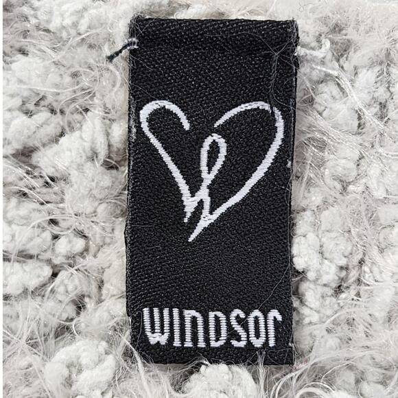 Windsor Sweater Womens M Gray Fuzzy Popcorn Knit Pullover Crop Stretch Casual - Picture 3 of 8